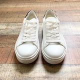 Steve Madden White Leather Sneakers- Size 7.5 (see notes)
