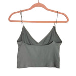 Intimately by Free People Gray Ribbed Cropped Tank- Size M/L