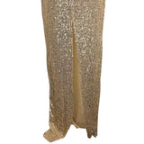 JONA By Fjolla Nila Gold Sequins Open Back Dress with Slit- Size ~M/L (no size tag, fits like M/L)