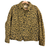 We the Free Animal Print Denim Jacket- Size S