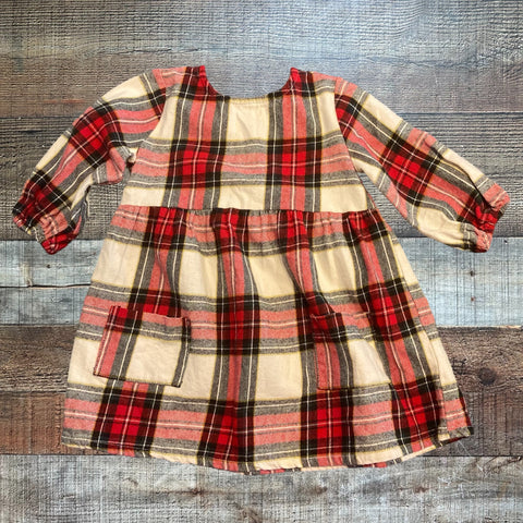 Show Me Your Mumu Mini Red Plaid Dress- Size 2T