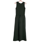 Spanx Dark Palm Airluxe Drawstring Waist Wide Leg Air Essentials Jumpsuit- Size M (see notes)