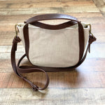 Madewell Cotton/Linen and Leather Trim Magnetic Closure Bag (sold out online)