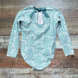 Minnow Green Printed One Piece- Size 3/4T