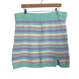 Show Me Your Mumu Pastel Knit Skirt- Size XL (sold out online, we have matching cardigan)