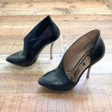 Lanvin Black Asymmetrical Stiletto Booties- Size 36