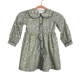 Grace & James Kids Blue/Green Floral Print Dress - Size 4T