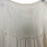 Princess Polly Off White Drawstring Waist Skirt- Size 2 (see notes)