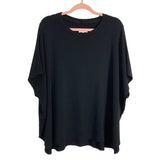 Lou & Grey Black Fleece Lined Side Slit Top- Size L/XL