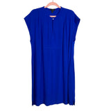 J Crew Blue Front Keyhole Dress- Size XL