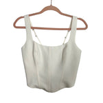 Abercrombie & Fitch Off White Fitted Tank Top - Size S