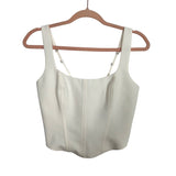 Abercrombie & Fitch Off White Fitted Tank Top - Size S
