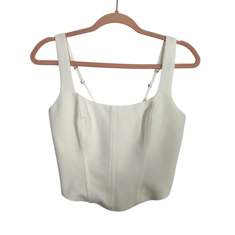 Abercrombie & Fitch Off White Fitted Tank Top - Size S