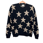 Superdown Black/Gold Star Sweater - Size S