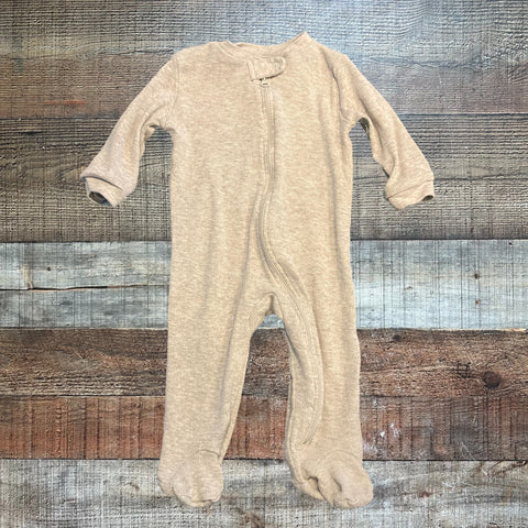 Kyle & Deena Gray Ribbed Zip Up Footie Outfit- Size 6-9M