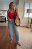Madewell Paper with Cow Leather Trim Zipper Closure Essential Curve Shoulder Bag (sold out online)