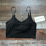 Athleta Black Elation V-Neck Crop Top NWT- Size XS