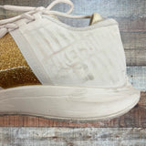 Pre-Owned Nike Court Zoom Zero Gold Sparkle Sneakers- Size 9 (see notes)