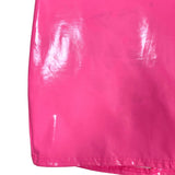 No Brand Pink Faux Shiny Leather Mini Skirt- Size S (see notes)