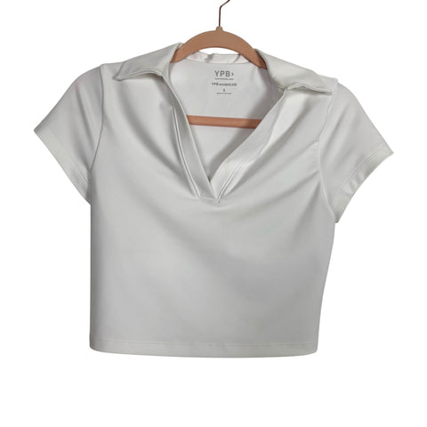 Your Personal Best Sculpt LUX White Collared Top With Built In Padding - Size S (See Notes)