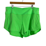 Lululemon Neon Green Running Shorts- Size 16