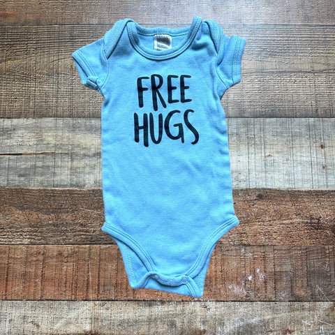 PS Blue Free Hugs Onesie- Size 0-3M