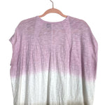 Left of Center Lavender/White/Taupe Ombre Tee- Size S (see notes)