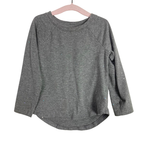 Cat & Jack Gray Sparkly Long Sleeve Tee- Size 3T