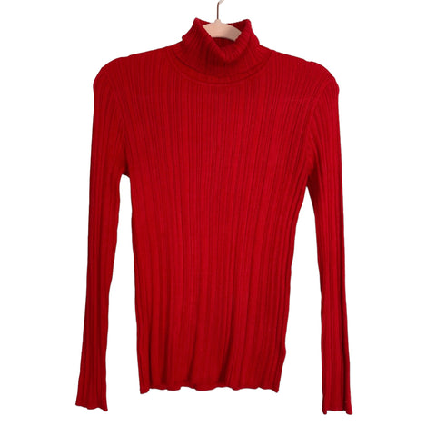 Time and Tru Red Ribbed Turtleneck Top- Size S – The Saved Collection