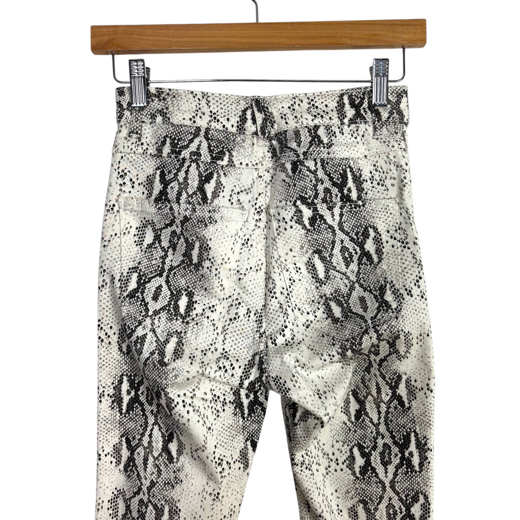 Zara Denim Zara Snake Print Shorts ZARA Women's Size Medium Denim