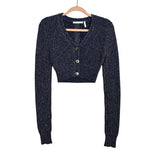 Pre-Owned Authentic Helmut Lang Blue Heathered Cropped Sweater - Size XS