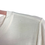 FLX Cream Front Knot Tee- Size S (see notes)