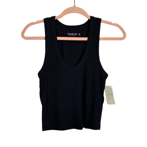 Abercrombie & Fitch Soft A&F Essentials Black Scoop Neck Tank NWT - Size M