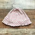 Maison Me Baby Beige/Magenta Striped Baby Hat- Size 0-6M