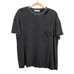 We The Free Black Distressed Top - Size S