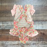 Sal & Pimenta Pink Floral Print Swimsuit - Size 3T