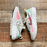 Nike White and Neon Crater Impact Sneakers- Size 7.5 (see notes)