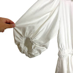 Petal + Pup Off White Button Front with Robe Belt Romper- Size S