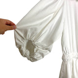 Petal + Pup Off White Button Front with Robe Belt Romper- Size S