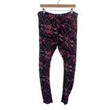 Free People One Printed Semi Sheer Drawstring Pants- Size S (Inseam 27")