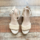 Scoop Raffia Suede Ankle Strap Platform Sandals- Size 7.5 (see notes, sold out online)