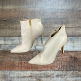 RAYE White Leather Stiletto Booties- Size 9 (see notes)