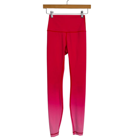 Lululemon Pink Ombre Leggings - Size 2 (See Notes -Inseam 27")