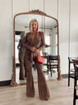 Windsor Gold and Black Metallic Belted Jumpsuit NWT- Size S (sold out online)