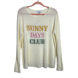 Gillie Cream Open Knit Sunny Days Club Sweater NWT- Size S (see notes)