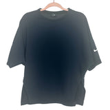 Nike Dri-Fit Black Mesh Back Slit Hem Top- Size S