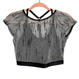 Koral Mesh Lined Deep V Back Workout Top- Size M