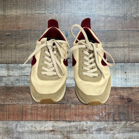 Rag & Bone New York Cream and Wine Retro Runner Sneakers- Size 36.5 (see notes)