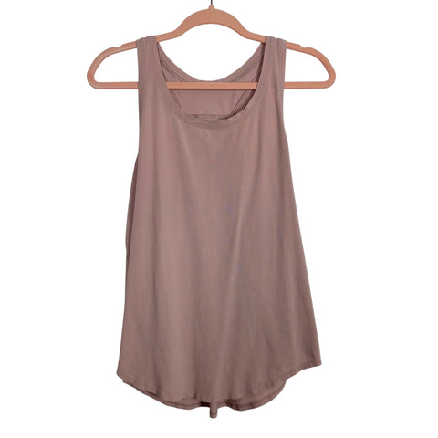 Lululemon Pink Back Stitch Racer Back Tank - Size ~6 (No Size Tag, Fits Like A 6)