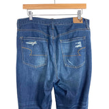 American Eagle Vintage High Rise Distressed Raw Hem Jeans- Size 12R (see notes, Inseam 26")